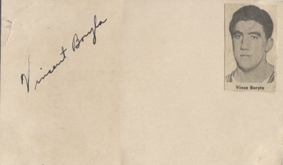 Vince Boryla signed vintage GPC NY Knicks - 1948 Olympics