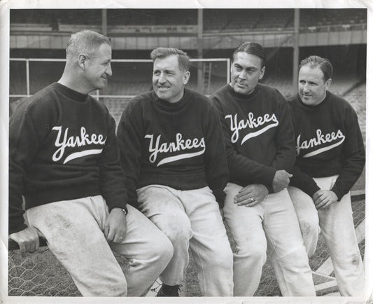 1949 AAFC - New York Yankees football coaches with Mel Hein Original photo