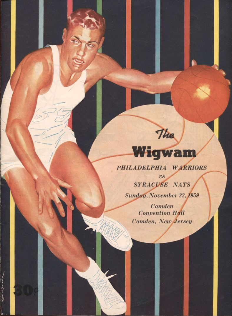 1959 Philadelphia Warriors Syracuse Nationals basketball program Chamberlain 37 pts