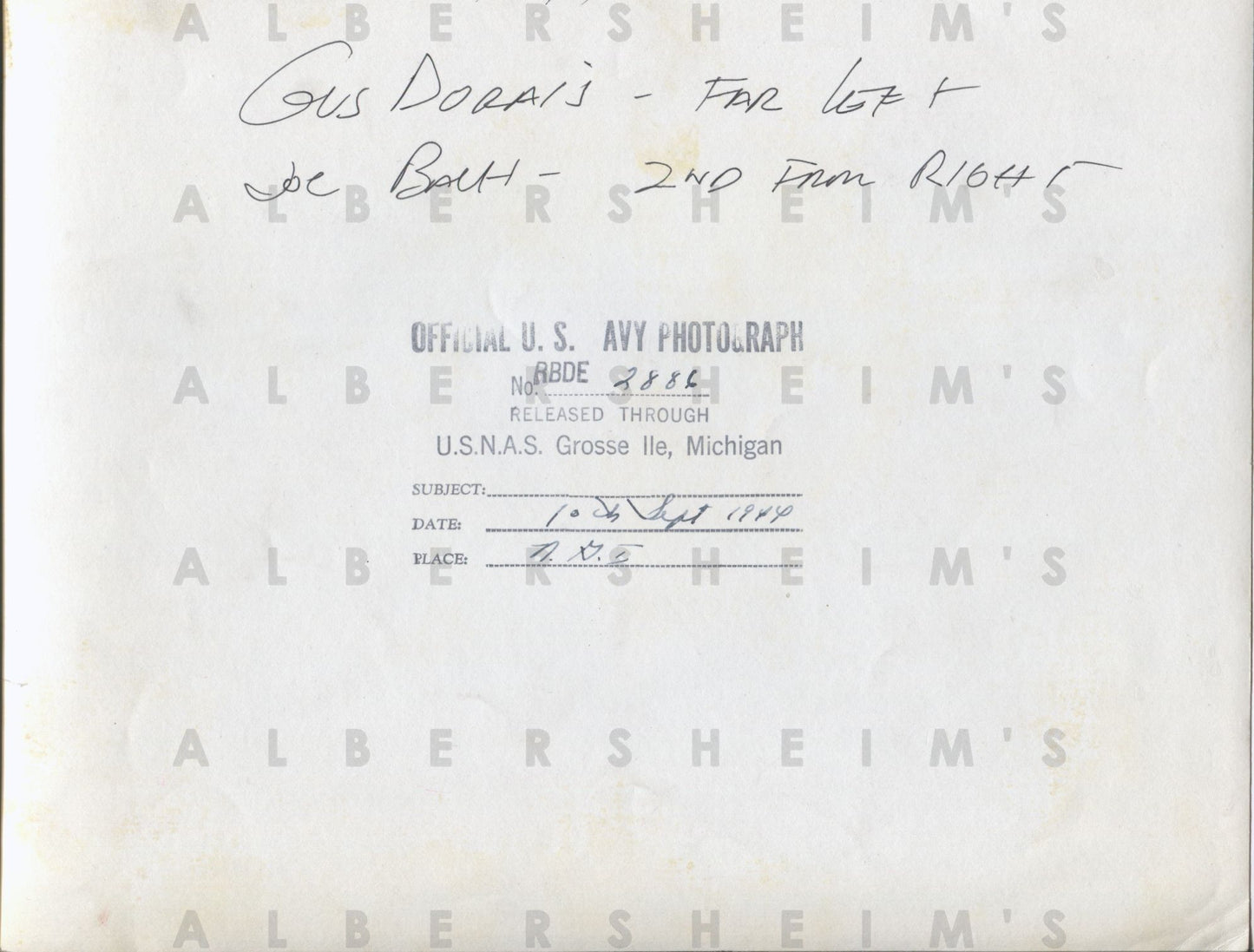 Gus Dorais & Joe Bach Notre Dame Football Legends 1944 Original Photo