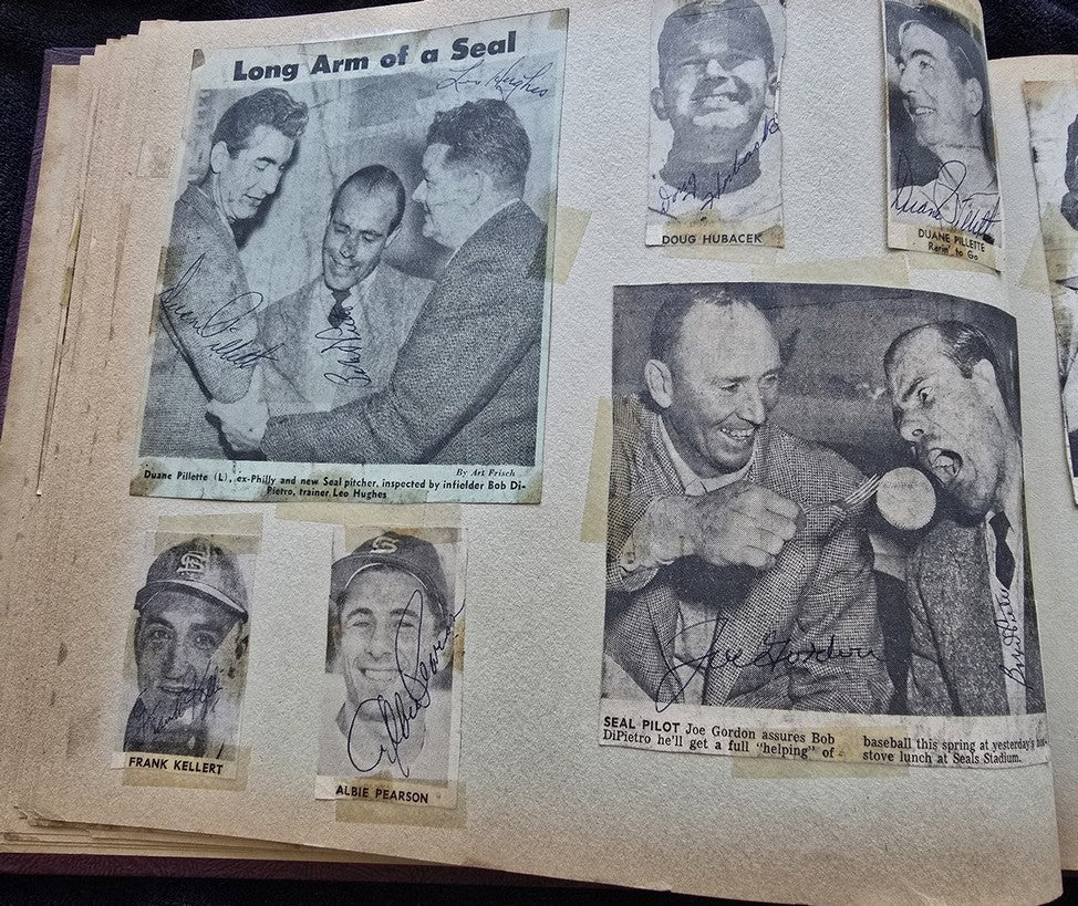 1950s Pacific Coast League San Francisco Seals Scrapbook /w Approximately 300 Autographs 14 X Joe Gordon HOF