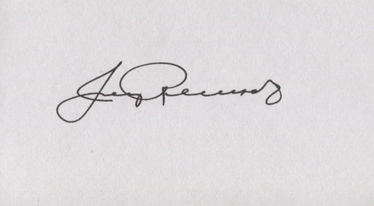 Jerry Reinsdorf Signed 3x5 Card - Chicago Bulls White Sox Owner