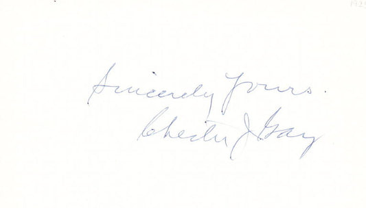 Chet Gay Signed AUTO 3x5 Index Card - 1925-26 NFL Buffalo & Milwaukee D.1978