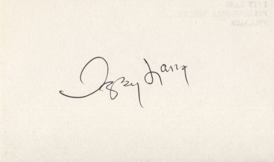 Izzy Lang Philadelphia Eagles - RAMS - signed 3x5 card MIA - Homeless