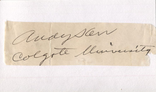 Andy Kerr Cut Signature on a 3x5 card College FB HOF D. 1969