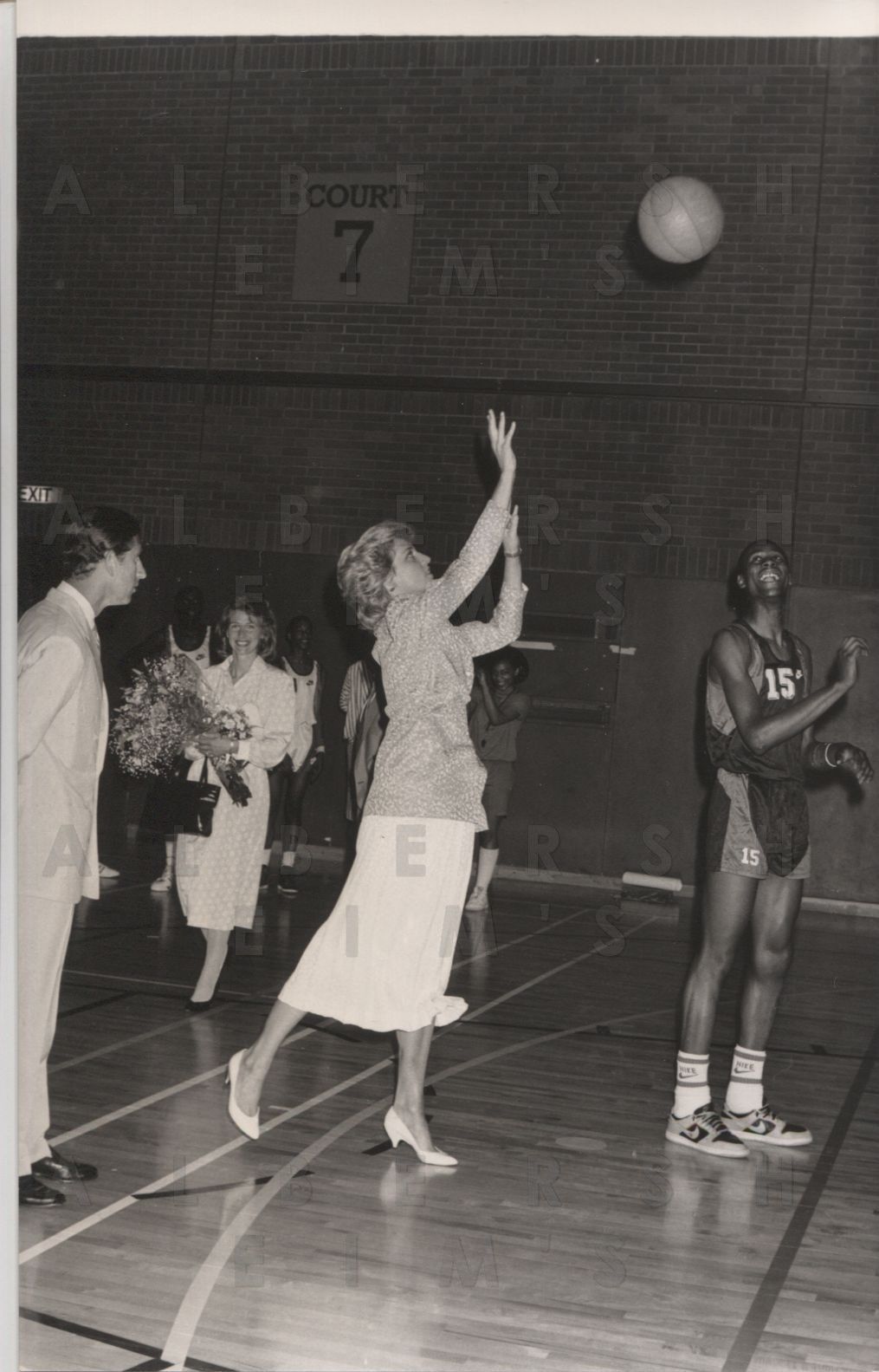 Princess Diana Shooting Hoops - Original Photo