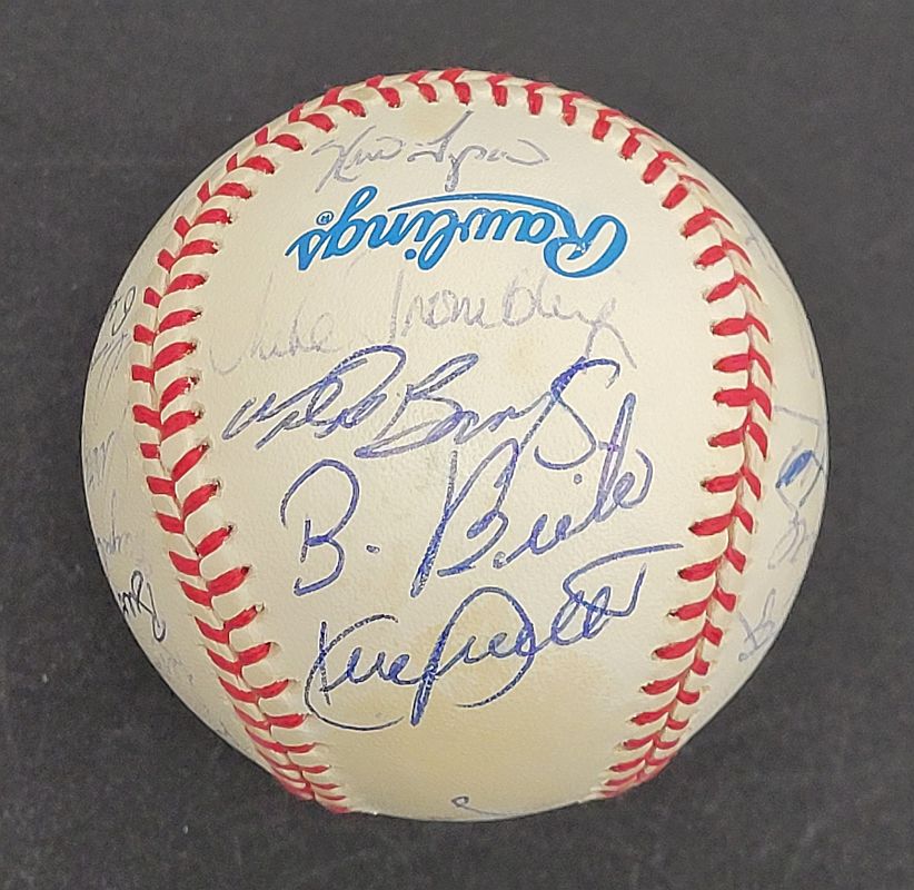 1993 Minnesota Twins Team Signed AUTO Baseball 30 sigs /w Kirby Puckett JSA LOA