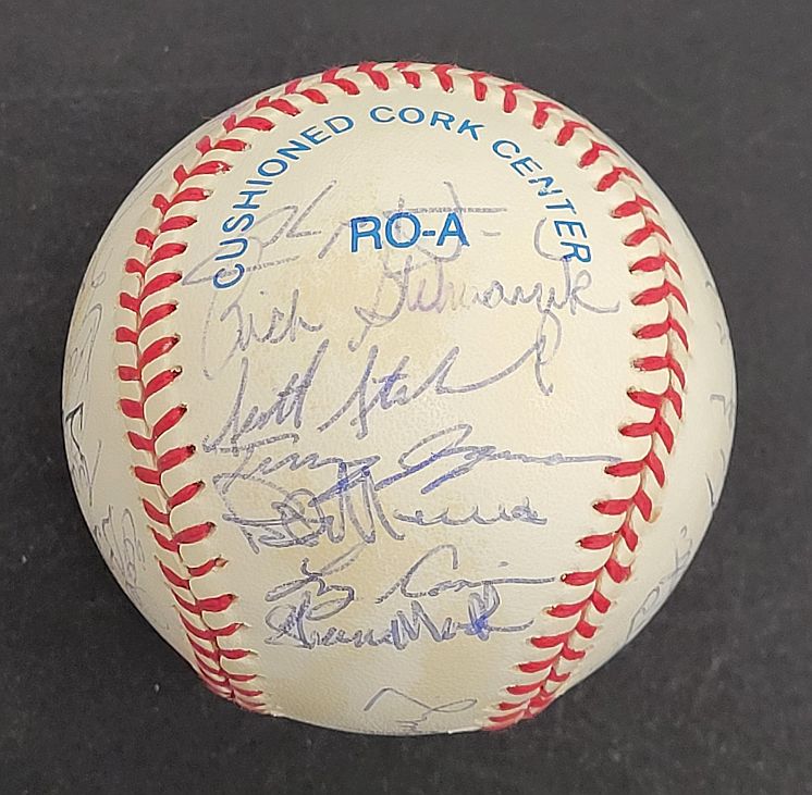 1993 Minnesota Twins Team Signed AUTO Baseball 30 sigs /w Kirby Puckett JSA LOA