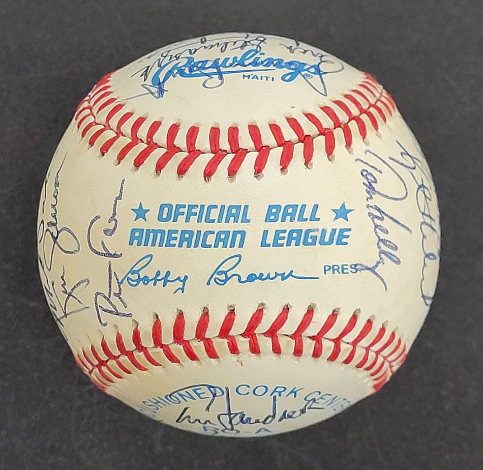 1985 Minnesota Twins Team Signed AUTO Baseball 26 sigs /w Kirby Puckett JSA LOA