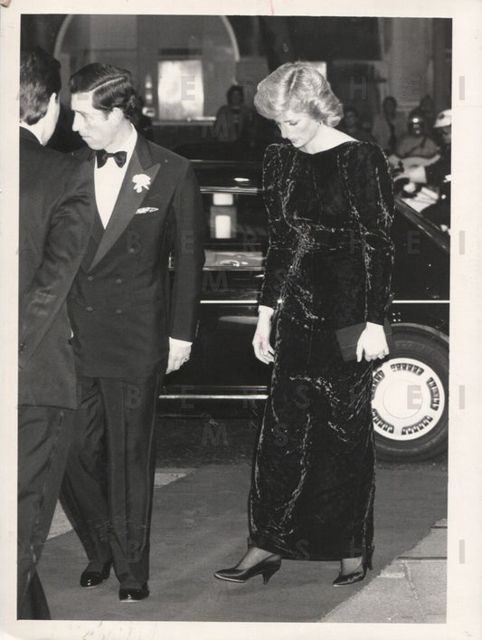 Princess Diana & Prince Charles at Comedy Show 1987 Original Photo