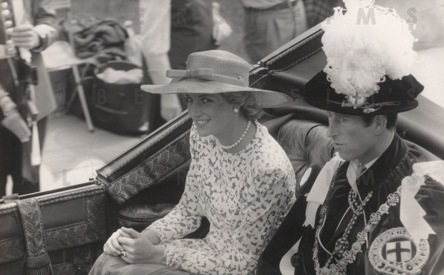 Princess Diana and Prince Charles at Knighting - Original Photo