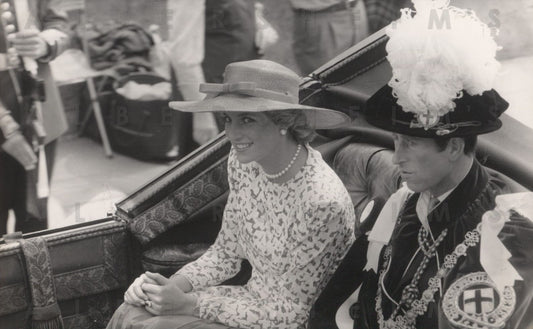 Princess Diana and Prince Charles at Knighting - Original Photo