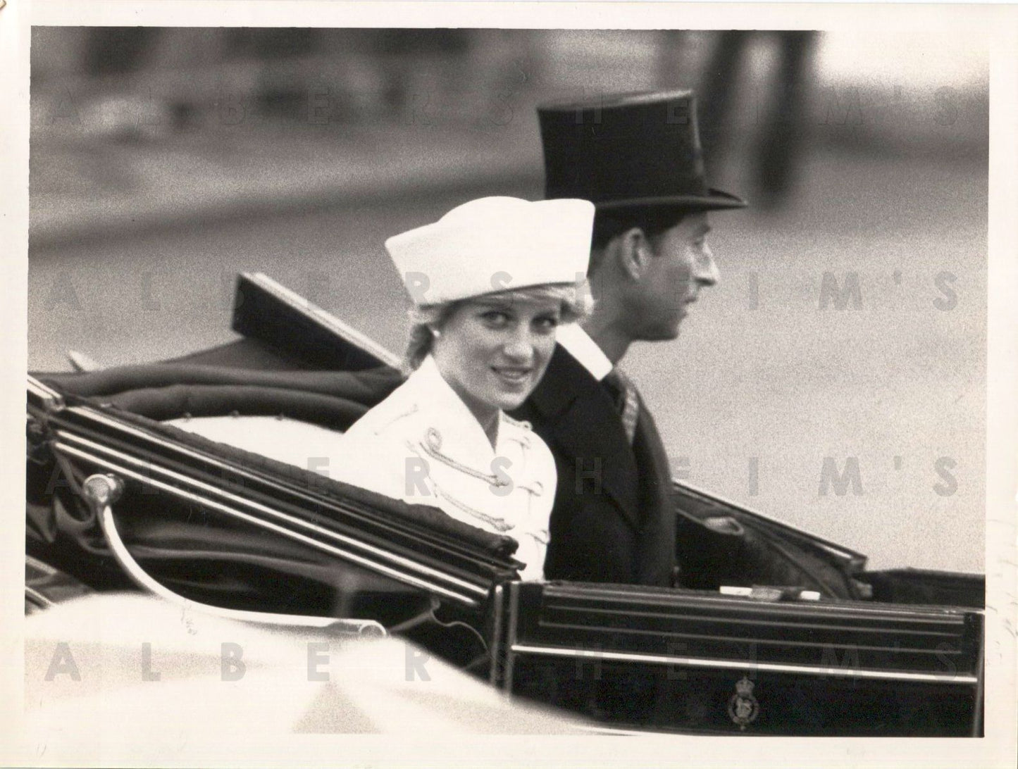Princess Di and Charles On the Way to meet Saudi King Fahd - 1987 Original Photo