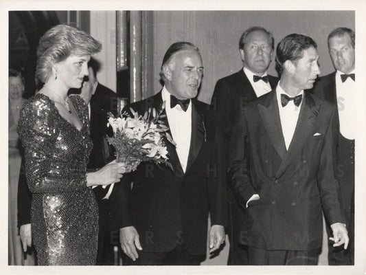 Princess Di and Charles at the World Wildlife Banquet - 1987 Original Photo