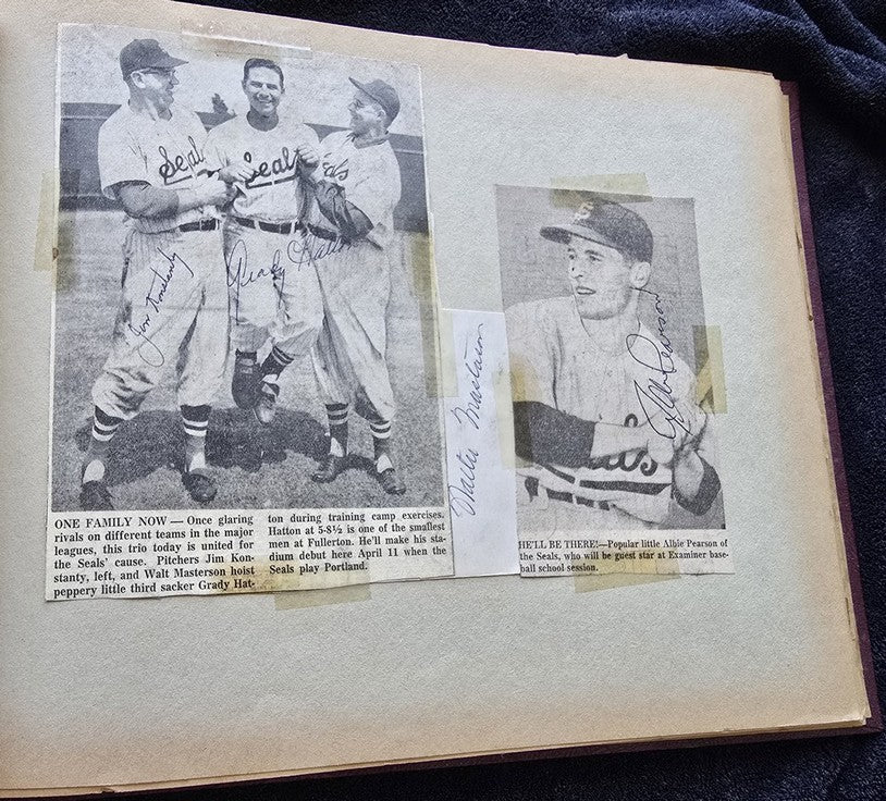 1950s Pacific Coast League San Francisco Seals Scrapbook /w Approximately 300 Autographs 14 X Joe Gordon HOF