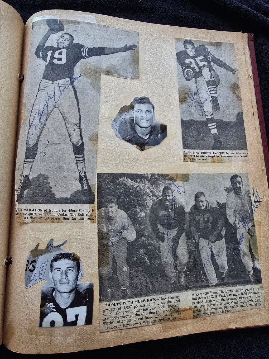 1950s Baseball Football Basketball Scrapbook /w Approximately 350 Autographs Rogers Hornsby x 3 Loaded