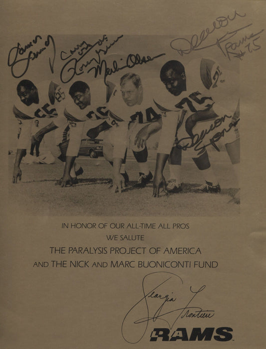Los Angeles Rams "Fearsome Foursome" signed 8x10 photo by Deacon Jones