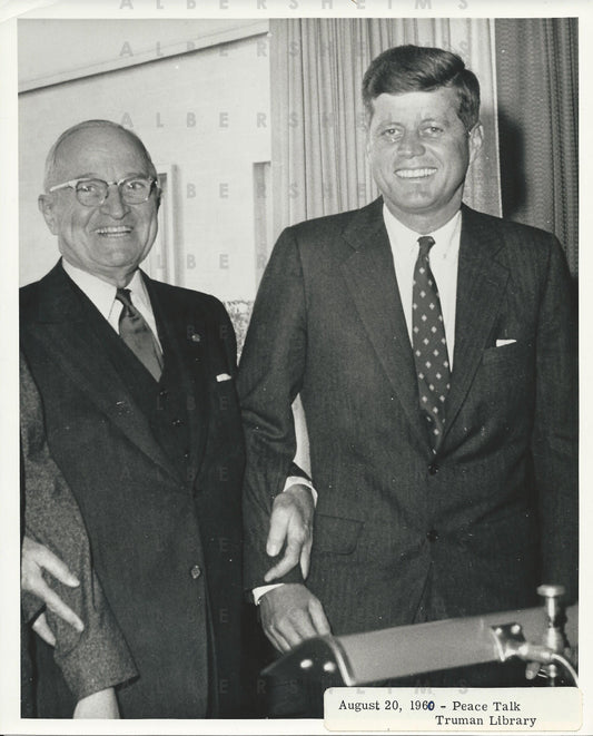 Presidents - John F. Kennedy & Harry Truman Original 1960 Photo