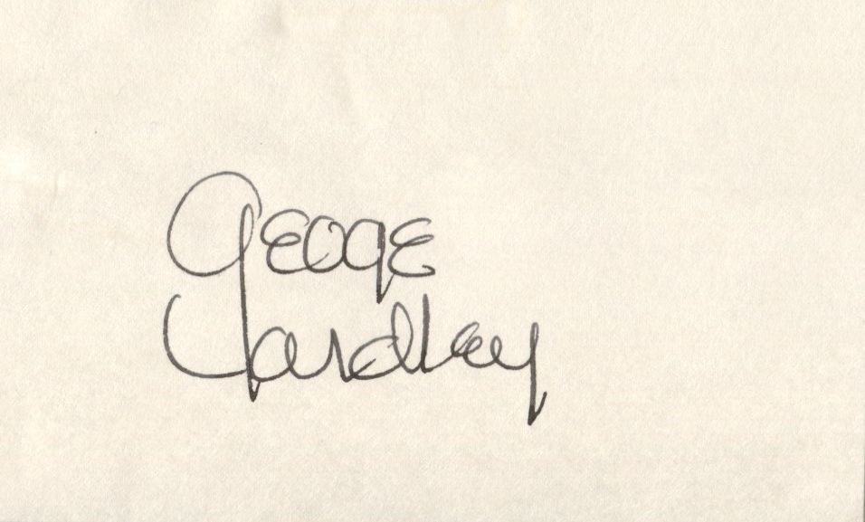 George Yardley signed 3x5 card Basketball HOF