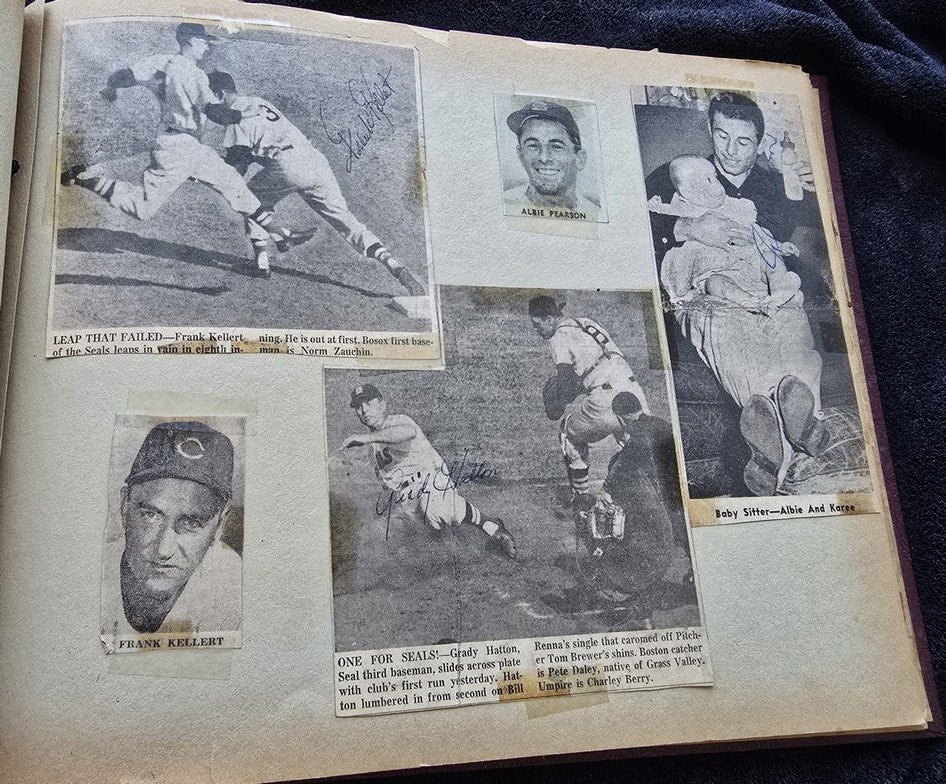 1950s Pacific Coast League San Francisco Seals Scrapbook /w Approximately 300 Autographs 14 X Joe Gordon HOF