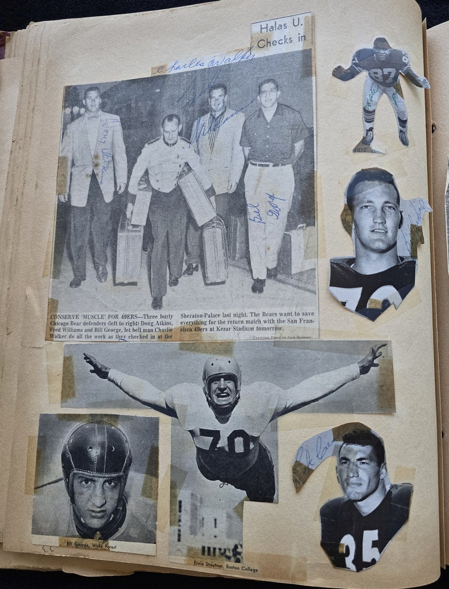 1950s Baseball Football Basketball Scrapbook /w Approximately 350 Autographs Rogers Hornsby x 3 Loaded