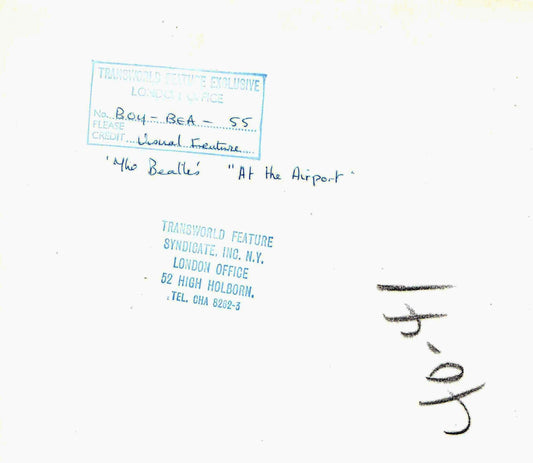 Beatles Paul McCartney At Airport original early 1960s photo