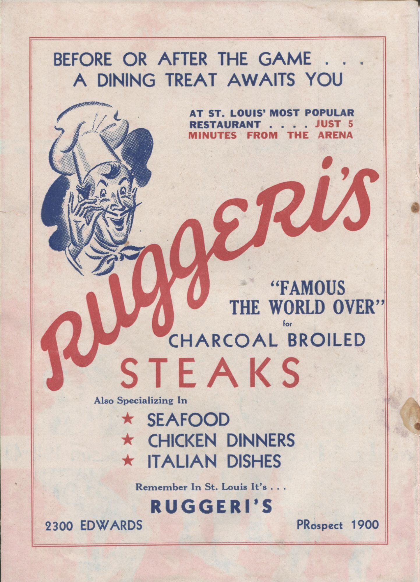 1949 St. Louis Bombers vs. Boston Celtics NBA Basketball program