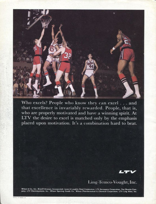 April 14, 1970 Dallas Chaparrals vs. L.A. Stars ABA Basketball program - Last Home Game