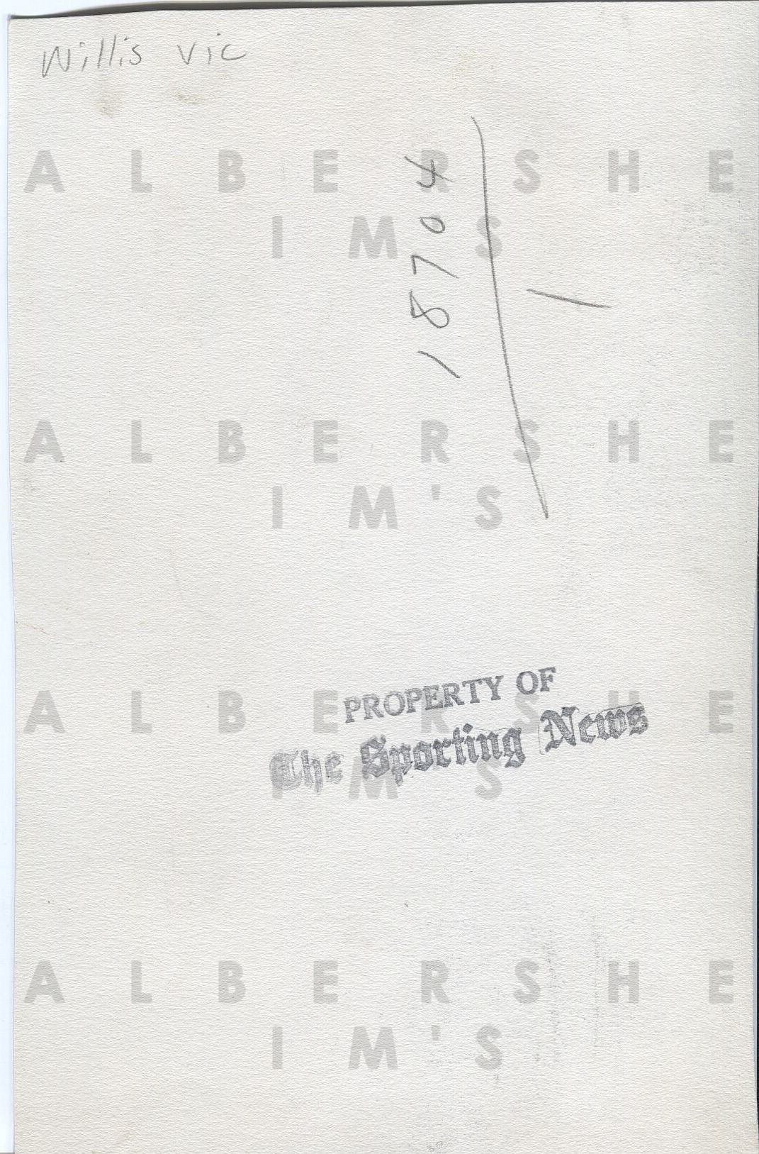 Hall of Famer - Vic Willis shows off his Contracts Original 1930's Photo