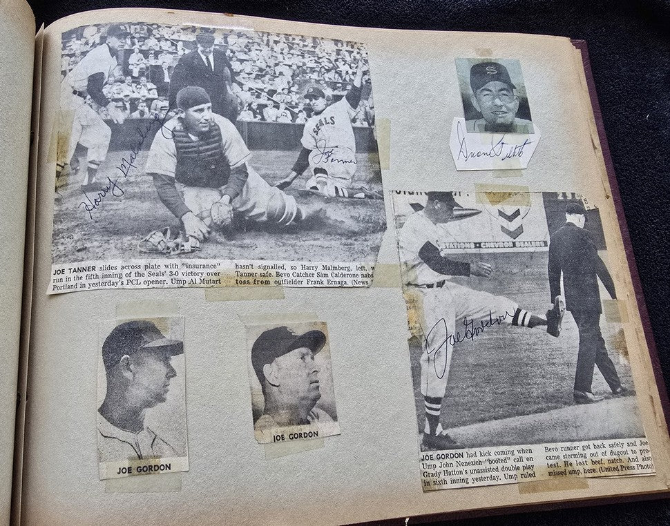 1950s Pacific Coast League San Francisco Seals Scrapbook /w Approximately 300 Autographs 14 X Joe Gordon HOF