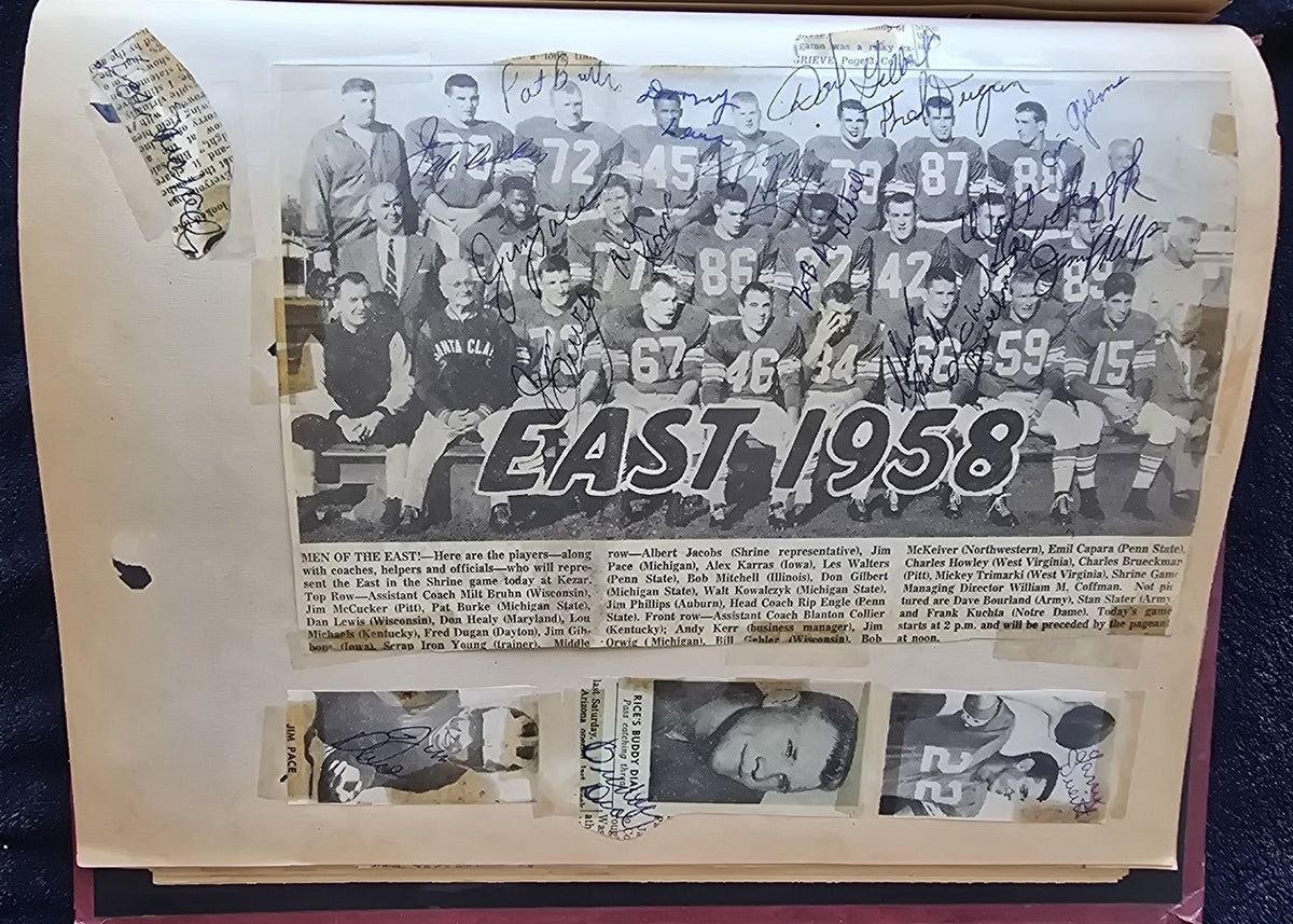 1950s Baseball Football Basketball Scrapbook /w Approximately 350 Autographs Rogers Hornsby x 3 Loaded