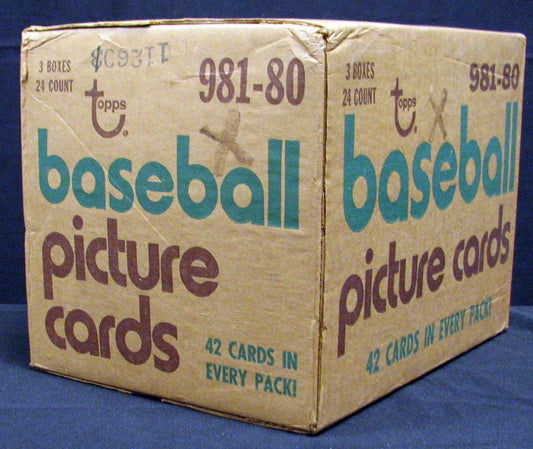 1980 Topps Baseball Unopened Sealed 3-Box Rack Case BBCE Rickey Henderson RC