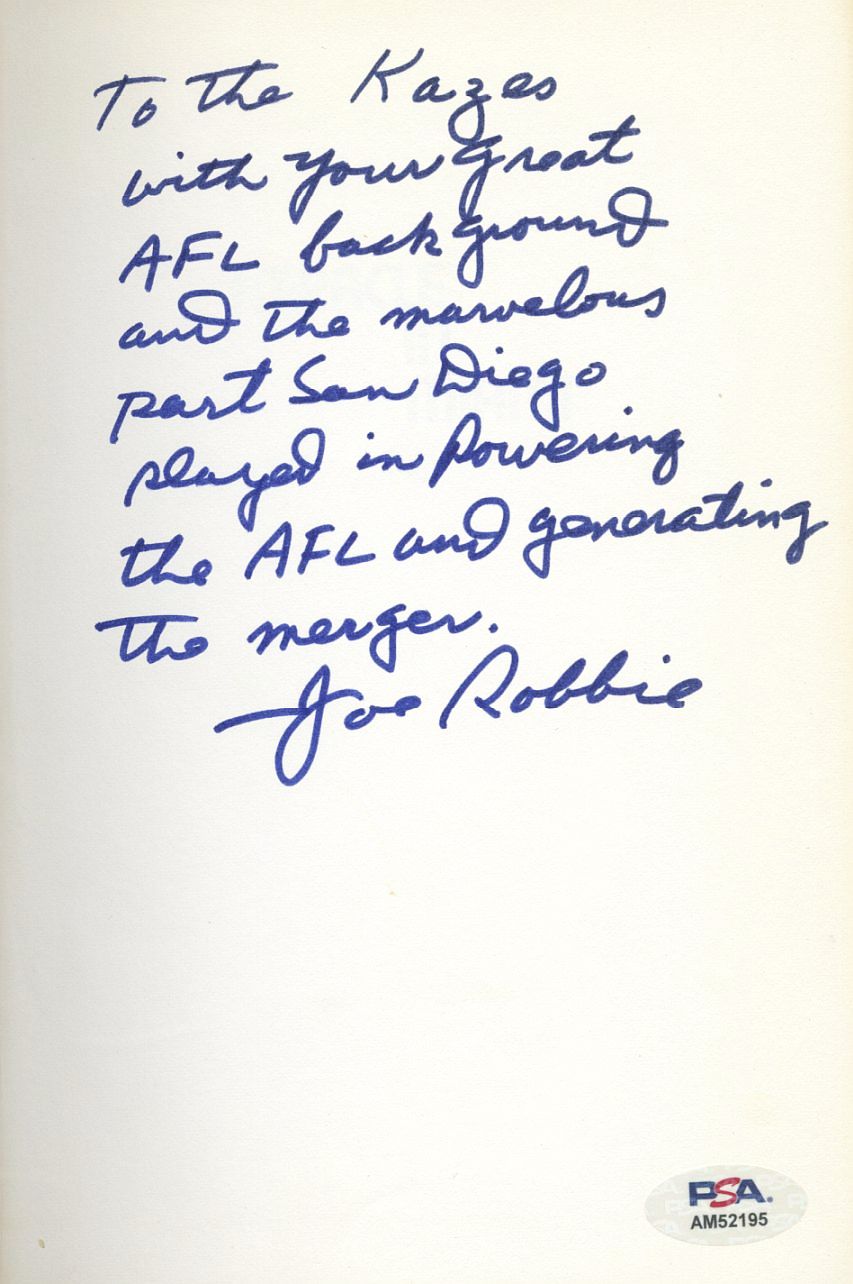 Joe Robbie Miami Dolphins Founder Original Owner Signed AUTO Book PSA/DNA COA