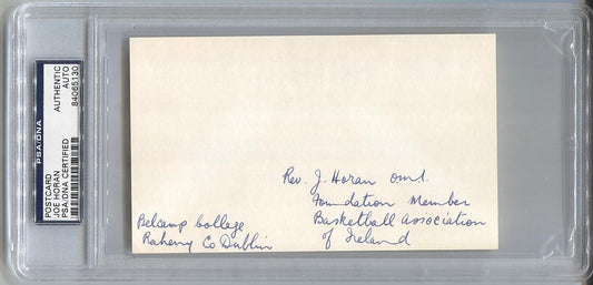 Joseph Horan Signed Autographed Basketball HOF Piece