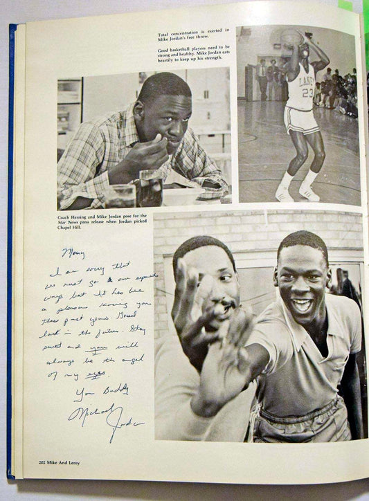 Michael Jordan Signed Autographed 1981 High School Yearbook - Senior Year PSA/DNA LOA