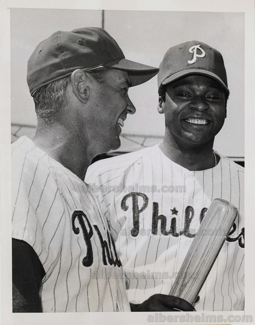 Richie Dick Allen & Gene Mauch 1969 in Happy Times original TYPE I photo