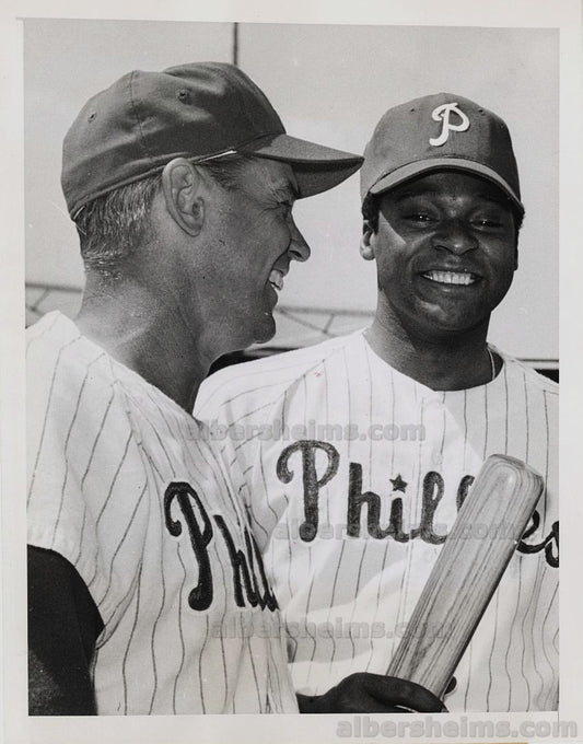 Richie Dick Allen & Gene Mauch 1969 in Happy Times original TYPE I photo