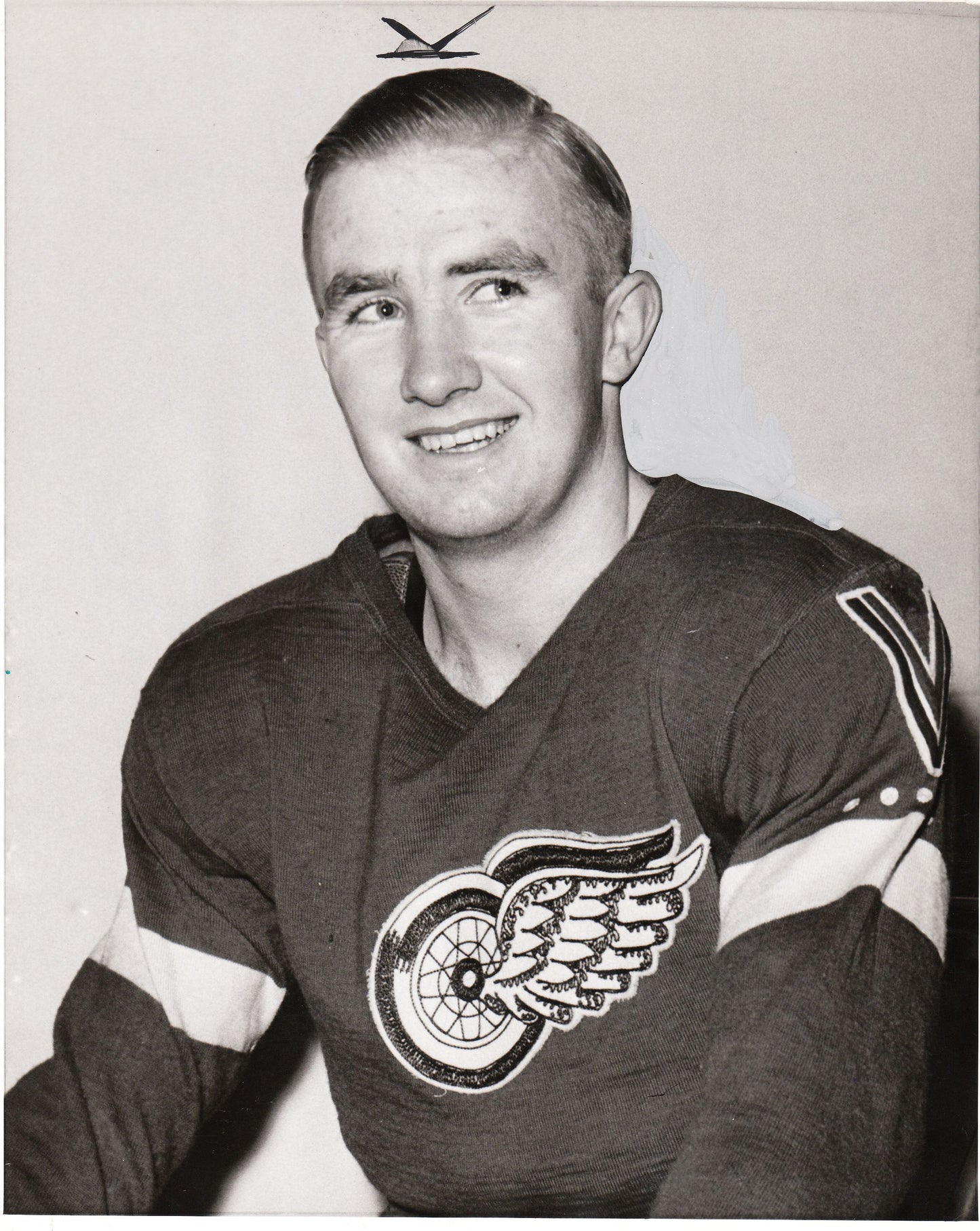Hockey HOFer -Detroit Redwings Bill Quackenbush 1943 original photo