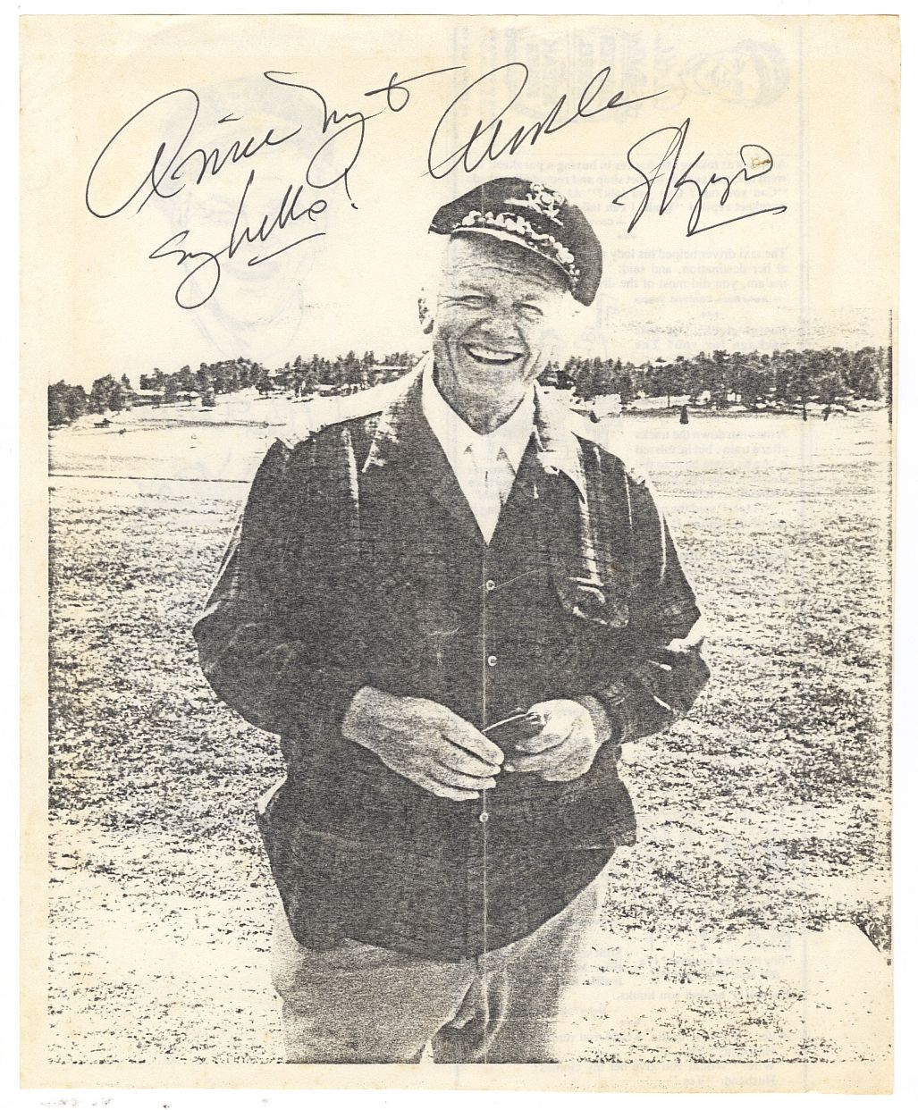 Alan Hale Jr. Signed AUTO Photo Restaurant Handout Gilligan’s Island “The Skipper”