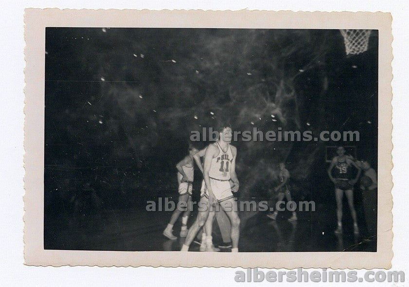 Paul Arizin Philadelphia Warriors Circa 1950-52 TYPE I Original Photo Snapshot Basketball HOF