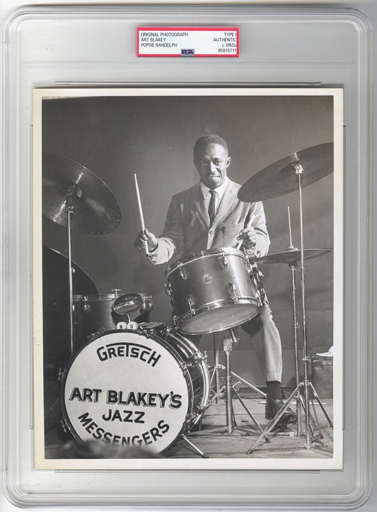 1956 Art Blakey Playing at Club Bohemia in NYC Original TYPE I Photo by Popsie PSA/DNA