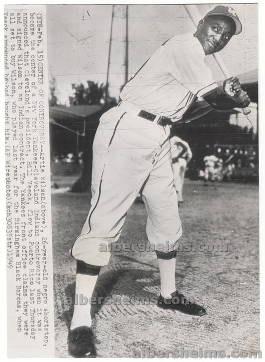 1949 Artie Wilson Birmingham Black Barons Negro League Star Original Press Photo