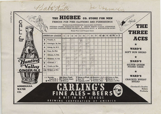 Babe Ruth Signed AUTOGRAPHED 1935 All-Star Game Program JSA LOA