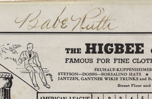 Babe Ruth Signed AUTOGRAPHED 1935 All-Star Game Program JSA LOA