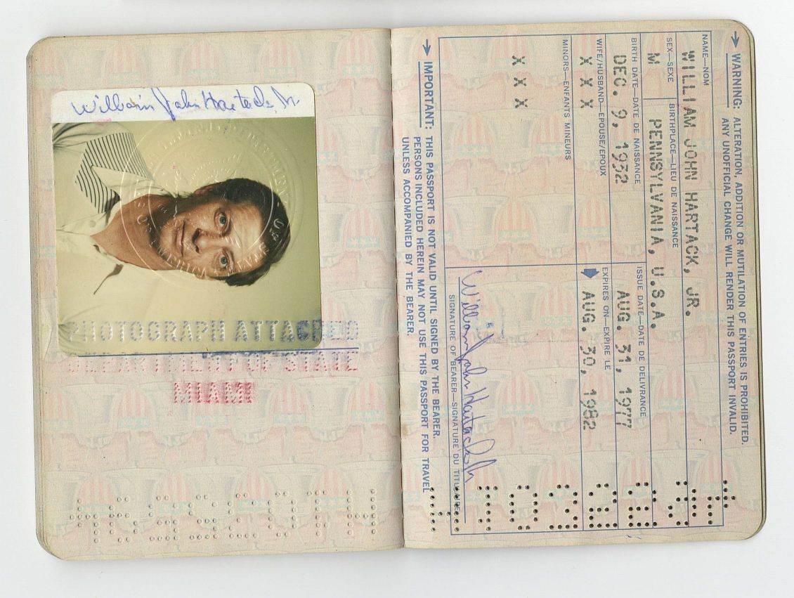 Bill Hartack Legendary Horse Racing Jockey 5 X Kentucky Derby Winner Twice Signed AUTO United States Passport