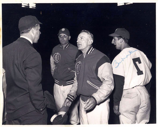 Billy Martin PCL Oakland Oaks Circa 1947-48 Original TYPE II Signed AUTO Photo /w Casey Stengel