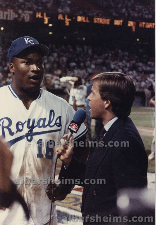 1989 Bo Jackson MLB All-Star Game MVP Interviewed by Bob Costas Original TYPE I Photo