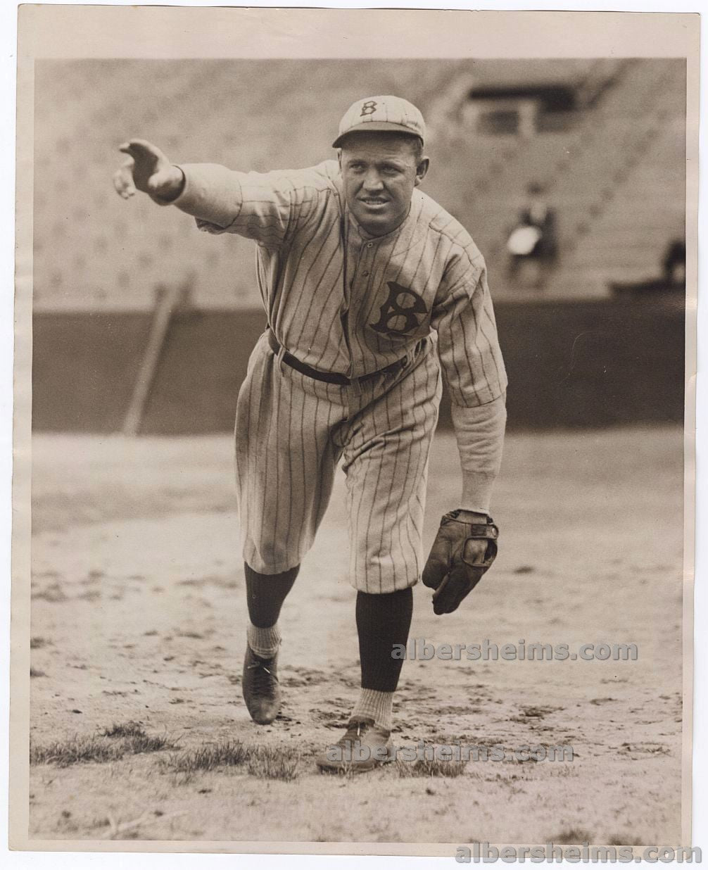 Early 1920s Burleigh Grimes Brooklyn Dodgers Baseball HOF USED FOR Several Baseball Cards -  Original TYPE I Photo