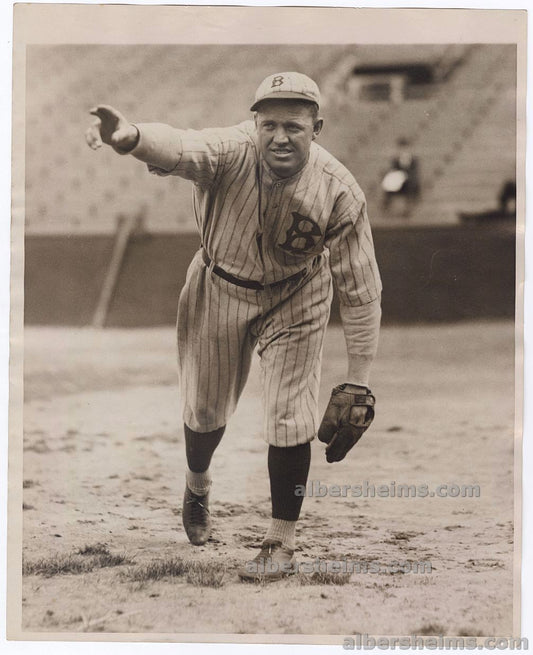 Early 1920s Burleigh Grimes Brooklyn Dodgers Baseball HOF USED FOR Several Baseball Cards -  Original TYPE I Photo