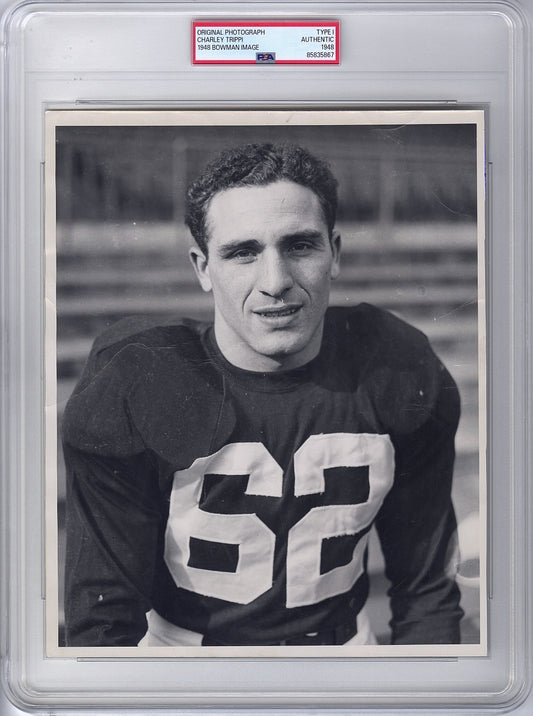 Charley Trippi Pro Football HOF Chicago Cardinals Original TYPE I Photo Image Used for 1948 Bowman #17 Rookie Card PSA/DNA